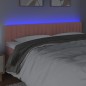 vidaXL Testiera a LED Rosa 180x5x78/88 cm in Velluto vidaXL Testiera a LED Rosa 180x5x78/88 cm in Velluto