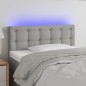 Testiera a LED Grigio Chiaro 100x5x78/88 cm in Tessuto Testiera a LED Grigio Chiaro 100x5x78/88 cm in Tessuto