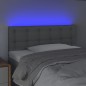 Testiera a LED Grigio Chiaro 90x5x78/88 cm in Tessuto Testiera a LED Grigio Chiaro 90x5x78/88 cm in Tessuto