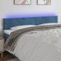 Testiera a LED Blu Scuro 200x5x78/88 cm in Velluto Testiera a LED Blu Scuro 200x5x78/88 cm in Velluto