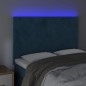 Testiera a LED Blu Scuro 144x5x118/128 cm in Velluto Testiera a LED Blu Scuro 144x5x118/128 cm in Velluto