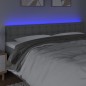 Testiera a LED Grigio Chiaro 180x5x78/88 cm in Tessuto Testiera a LED Grigio Chiaro 180x5x78/88 cm in Tessuto