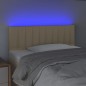 Testiera a LED Crema 100x5x78/88 cm in Tessuto Testiera a LED Crema 100x5x78/88 cm in Tessuto