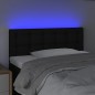 Testiera a LED Nera 90x5x78/88 cm in Tessuto Testiera a LED Nera 90x5x78/88 cm in Tessuto