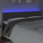 Testiera a LED Grigio Scuro 160x5x78/88 cm in Velluto Testiera a LED Grigio Scuro 160x5x78/88 cm in Velluto
