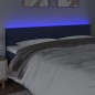 Testiera a LED Blu 160x5x78/88 cm in Tessuto Testiera a LED Blu 160x5x78/88 cm in Tessuto