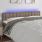 Testiera a LED Tortora 180x5x78/88 cm in Tessuto Testiera a LED Tortora 180x5x78/88 cm in Tessuto