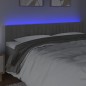 Testiera a LED Grigio Chiaro 180x5x78/88 cm in Velluto Testiera a LED Grigio Chiaro 180x5x78/88 cm in Velluto