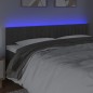 Testiera a LED Grigio Scuro 180x5x78/88 cm in Velluto Testiera a LED Grigio Scuro 180x5x78/88 cm in Velluto