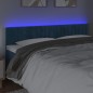Testiera a LED Blu Scuro 180x5x78/88 cm in Velluto Testiera a LED Blu Scuro 180x5x78/88 cm in Velluto
