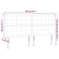 Testiera 4 pz Rosa 80x5x78/88 cm in Velluto Testiera 4 pz Rosa 80x5x78/88 cm in Velluto