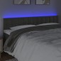 Testiera a LED Grigio Scuro 160x5x78/88 cm in Velluto Testiera a LED Grigio Scuro 160x5x78/88 cm in Velluto