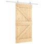 vidaXL Porta Scorrevole con Set Hardware 100x210cm Legno Massello Pino