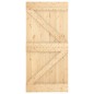 vidaXL Porta Scorrevole con Set Hardware 100x210cm Legno Massello Pino vidaXL Porta Scorrevole con Set Hardware 100x210cm Legno Massello Pino