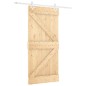 vidaXL Porta Scorrevole con Set Hardware 90x210 cm Legno Massello Pino vidaXL Porta Scorrevole con Set Hardware 90x210 cm Legno Massello Pino