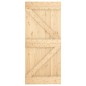 vidaXL Porta Scorrevole con Set Hardware 90x210 cm Legno Massello Pino vidaXL Porta Scorrevole con Set Hardware 90x210 cm Legno Massello Pino