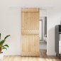 vidaXL Porta Scorrevole con Set Hardware 80x210 cm Legno Massello Pino vidaXL Porta Scorrevole con Set Hardware 80x210 cm Legno Massello Pino