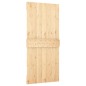 vidaXL Porta Scorrevole con Set Hardware 95x210 cm Legno Massello Pino