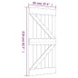 vidaXL Porta Scorrevole con Set Hardware 95x210 cm Legno Massello Pino