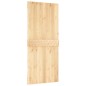 vidaXL Porta Scorrevole con Set Hardware 90x210 cm Legno Massello Pino