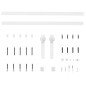 vidaXL Porta Scorrevole con Set Hardware 90x210 cm Legno Massello Pino