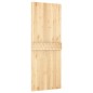 vidaXL Porta Scorrevole con Set Hardware 80x210 cm Legno Massello Pino vidaXL Porta Scorrevole con Set Hardware 80x210 cm Legno Massello Pino