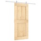 vidaXL Porta Scorrevole con Set Hardware 90x210 cm Legno Massello Pino