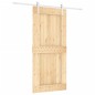 vidaXL Porta Scorrevole con Set Hardware 95x210 cm Legno Massello Pino vidaXL Porta Scorrevole con Set Hardware 95x210 cm Legno Massello Pino