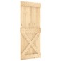 vidaXL Porta Scorrevole con Set Hardware 85x210 cm Legno Massello Pino vidaXL Porta Scorrevole con Set Hardware 85x210 cm Legno Massello Pino