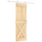 vidaXL Porta Scorrevole con Set Hardware 70x210 cm Legno Massello Pino vidaXL Porta Scorrevole con Set Hardware 70x210 cm Legno Massello Pino