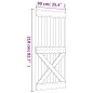 vidaXL Porta Scorrevole con Set Hardware 90x210 cm Legno Massello Pino