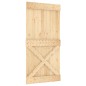 vidaXL Porta Scorrevole con Set Hardware 100x210cm Legno Massello Pino vidaXL Porta Scorrevole con Set Hardware 100x210cm Legno Massello Pino