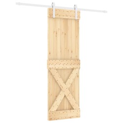vidaXL Porta Scorrevole con Set Hardware 70x210 cm Legno Massello Pino
