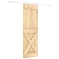 vidaXL Porta Scorrevole con Set Hardware 70x210 cm Legno Massello Pino vidaXL Porta Scorrevole con Set Hardware 70x210 cm Legno Massello Pino