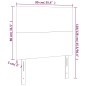 Testiera a LED crema 90x5x118/128 cm in Tessuto Testiera a LED crema 90x5x118/128 cm in Tessuto