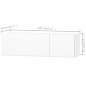 vidaXL Mobile TV in Truciolato 120x40x34 cm Bianco Lucido vidaXL Mobile TV in Truciolato 120x40x34 cm Bianco Lucido