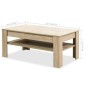 vidaXL Tavolino da Caffè in Truciolato 110x65x48 cm Quercia vidaXL Tavolino da Caffè in Truciolato 110x65x48 cm Quercia