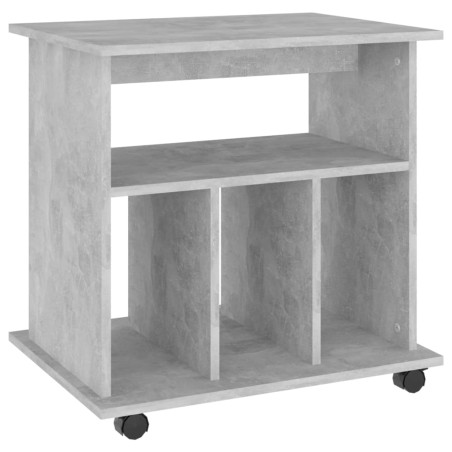 vidaXL Mobiletto con Rotelle Grigio Cemento 60x45x60 cm in Truciolato