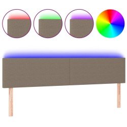 vidaXL Testiera a LED Tortora 160x5x78/88 cm in Tessuto