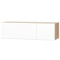 vidaXL Mobile TV in Truciolato 120x40x34 cm Bianco Lucido e Rovere vidaXL Mobile TV in Truciolato 120x40x34 cm Bianco Lucido e Rovere