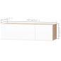 vidaXL Mobile TV in Truciolato 120x40x34 cm Bianco Lucido e Rovere vidaXL Mobile TV in Truciolato 120x40x34 cm Bianco Lucido e Rovere
