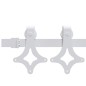 vidaXL Kit Accessori per Porta Scorrevole 200 cm in Acciaio Bianco vidaXL Kit Accessori per Porta Scorrevole 200 cm in Acciaio Bianco