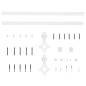 vidaXL Kit Accessori per Porta Scorrevole 200 cm in Acciaio Bianco vidaXL Kit Accessori per Porta Scorrevole 200 cm in Acciaio Bianco