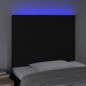 Testiera a LED Nera 100x5x118/128 cm in Tessuto Testiera a LED Nera 100x5x118/128 cm in Tessuto