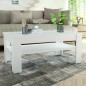 vidaXL Tavolino da Caffè in Truciolato 110x65x48 cm Bianco vidaXL Tavolino da Caffè in Truciolato 110x65x48 cm Bianco