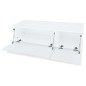 vidaXL Mobili Porta TV 2 pz in Truciolato 120x40x34 cm Bianco Lucido vidaXL Mobili Porta TV 2 pz in Truciolato 120x40x34 cm Bianco Lucido