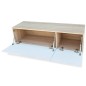 vidaXL Mobili TV 2 pz in Truciolato 120x40x34cm Bianco Lucido e Rovere vidaXL Mobili TV 2 pz in Truciolato 120x40x34cm Bianco Lucido e Rovere