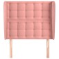 Testiera ad Orecchio Rosa 83x23x118/128 cm in Velluto Testiera ad Orecchio Rosa 83x23x118/128 cm in Velluto