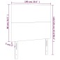 Testiera a LED Nera 100x5x118/128 cm in Tessuto Testiera a LED Nera 100x5x118/128 cm in Tessuto