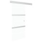 vidaXL Porta Scorrevole in Vetro ESG e Alluminio 90x205 cm Argento